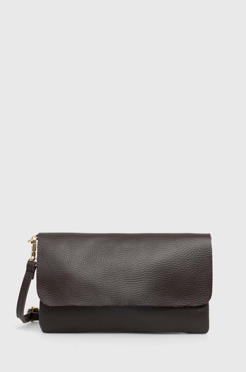 Answear Lab poseta de piele culoarea maro