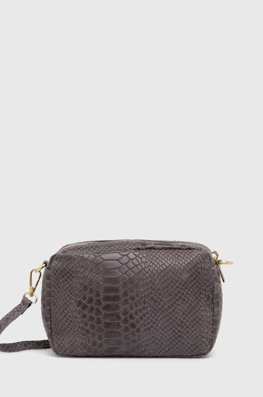 

Кожена чанта Answear Lab в сиво, Сив