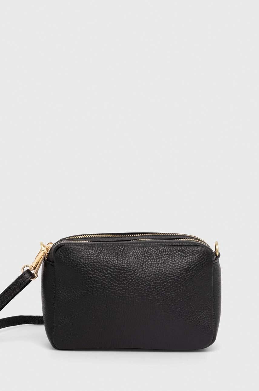 Answear Lab poseta de piele culoarea negru