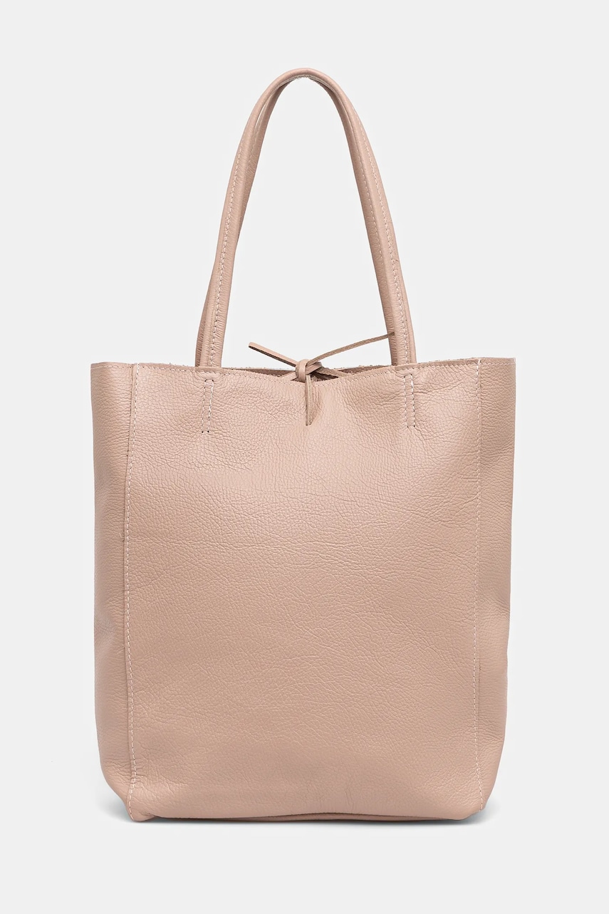 Answear Lab poseta de piele culoarea roz