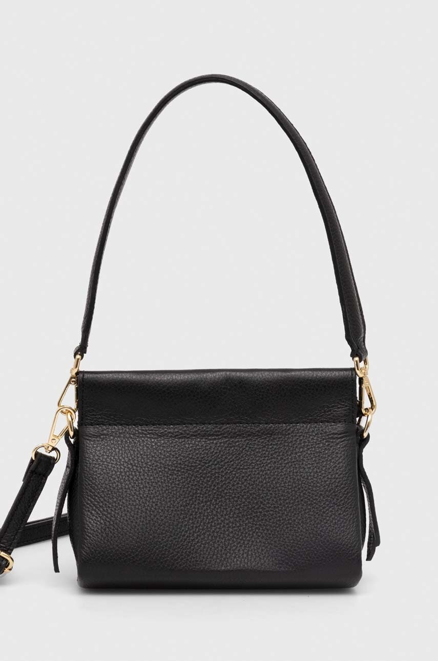 Answear Lab poseta de piele culoarea negru
