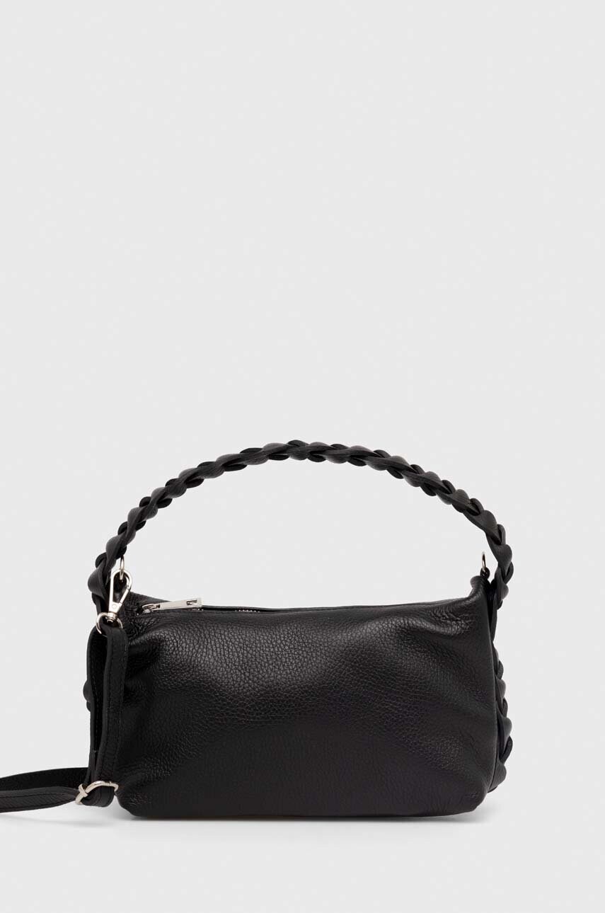 Answear Lab poseta de piele culoarea negru