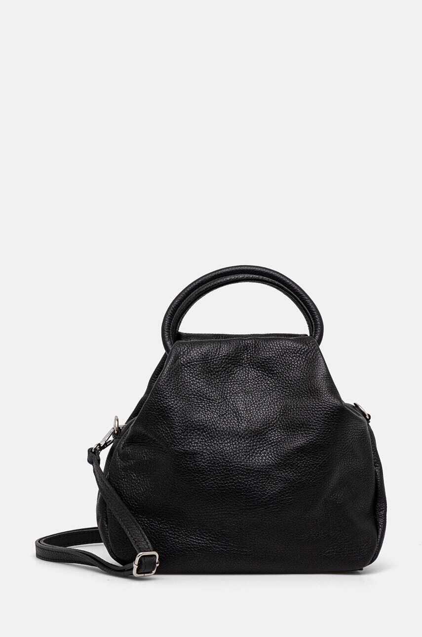 

Кожена чанта Answear Lab в черно, Черен
