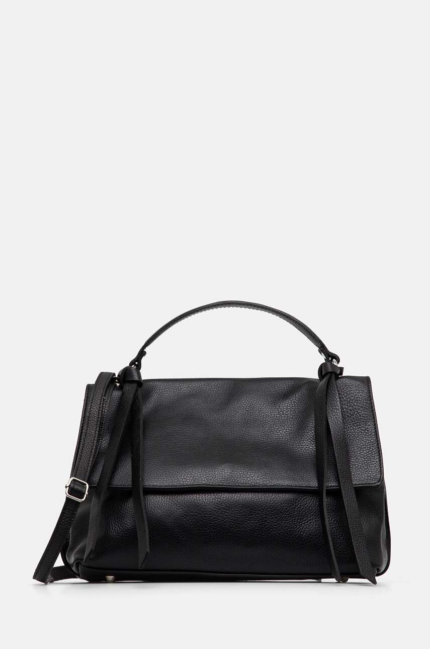 

Кожена чанта Answear Lab в черно, Черен