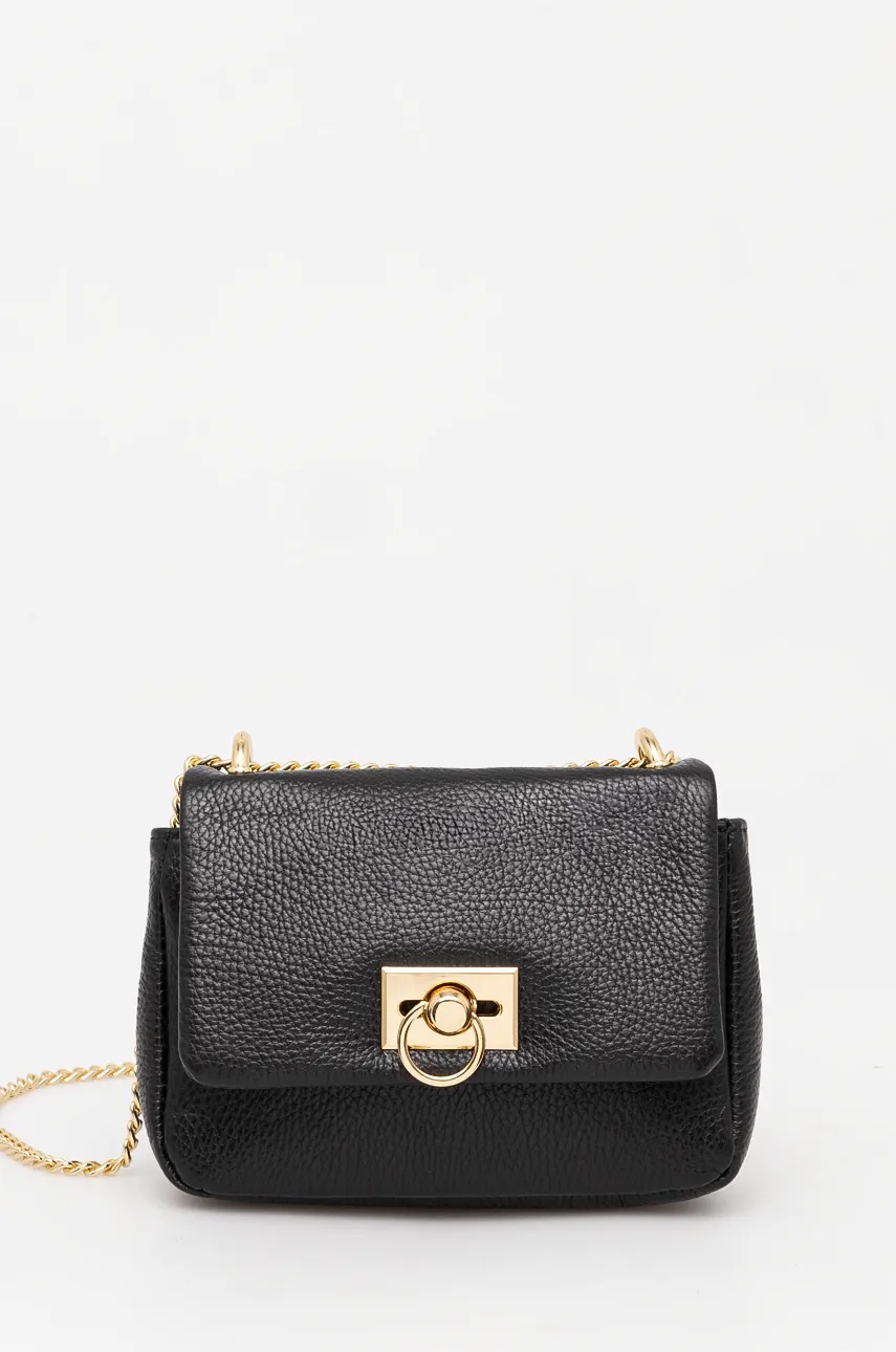 

Кожена чанта Answear Lab в черно, Черен