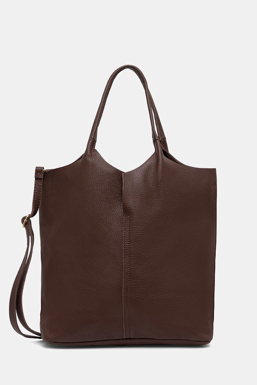 Answear Lab poseta de piele culoarea negru
