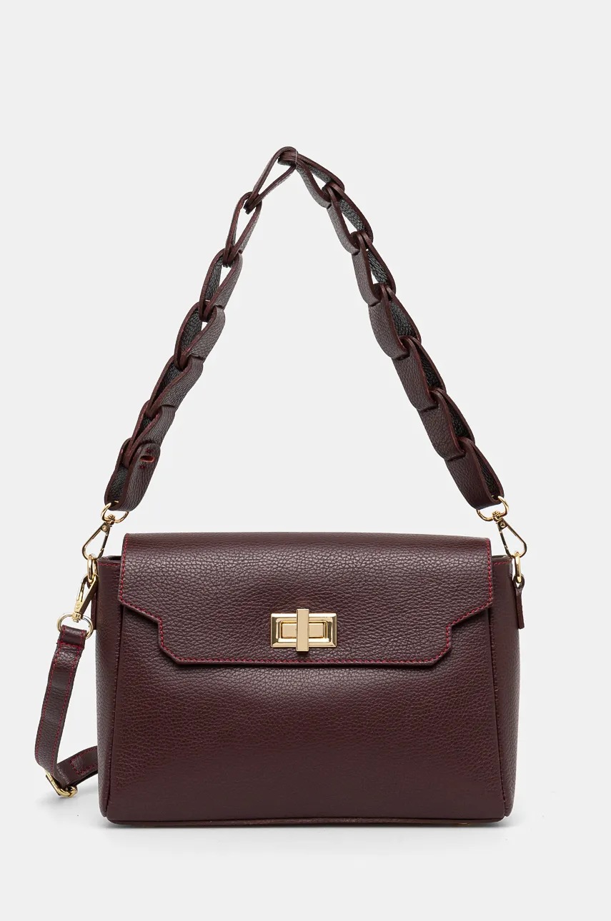 

Кожена чанта Answear Lab в бордо