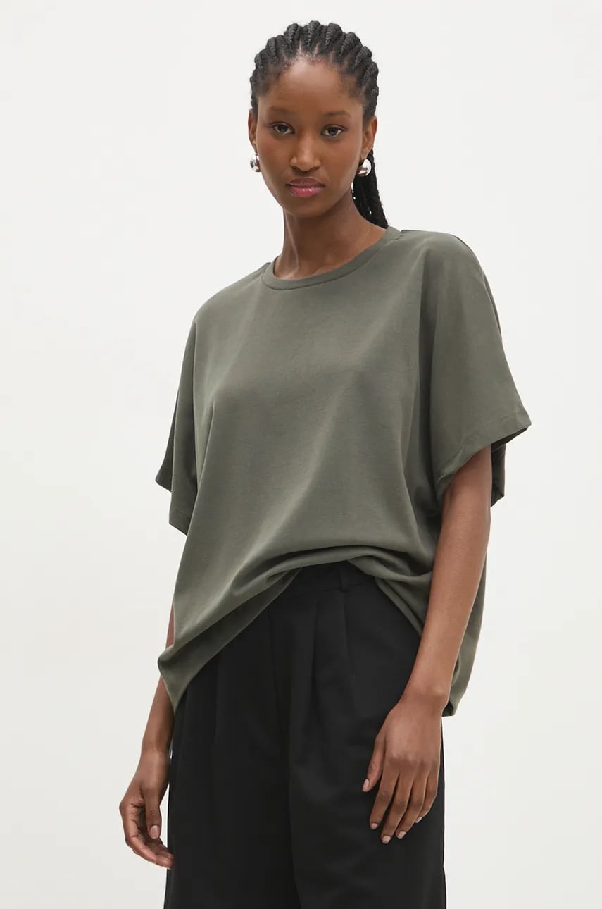 Answear Lab tricou femei, culoarea verde