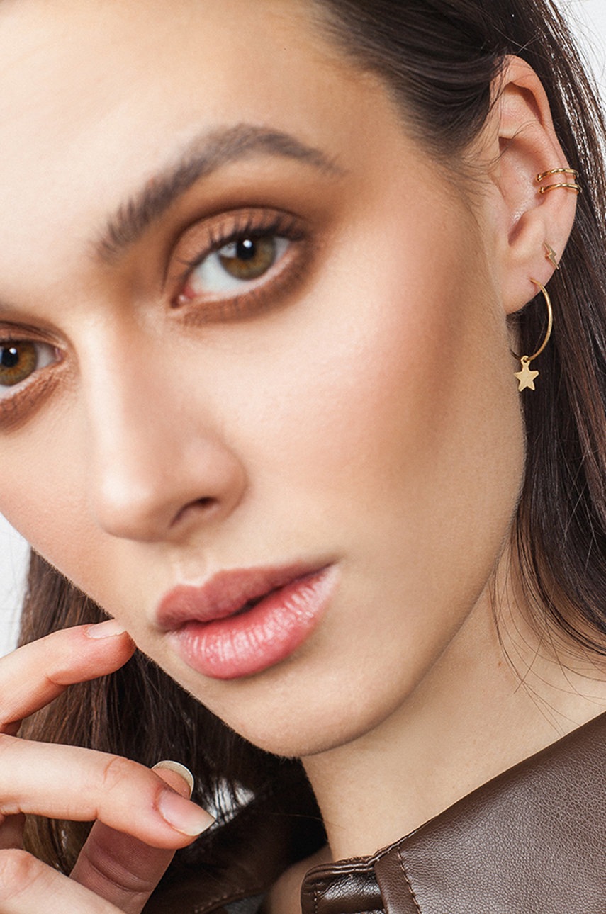 Σκουλαρίκι από ασήμι επιχρυσωμένο ANIA KRUK Rock It φωτογραφία