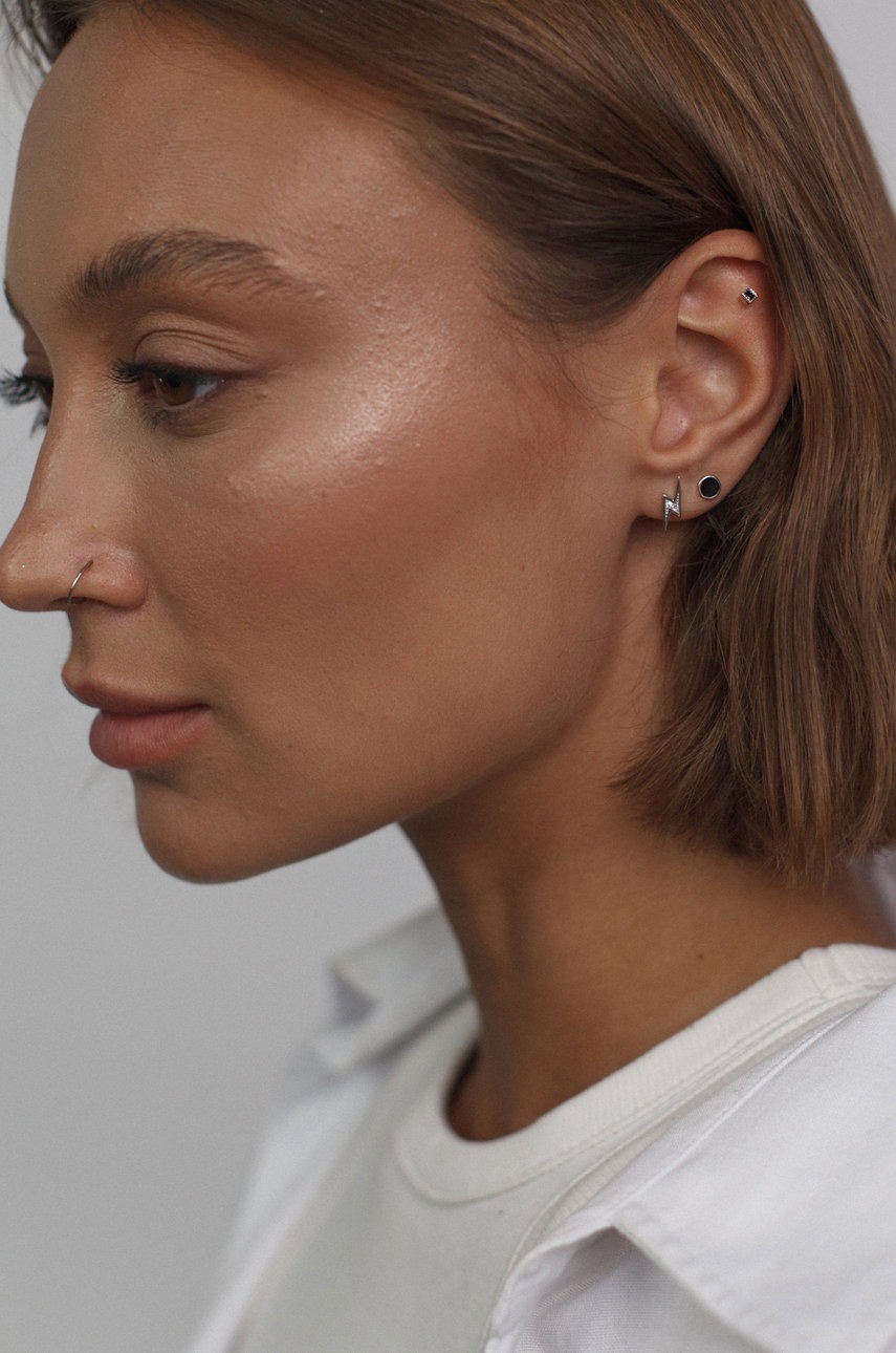 Ασημένιο σκουλαρίκι ANIA KRUK Piercing Rock It φωτογραφία