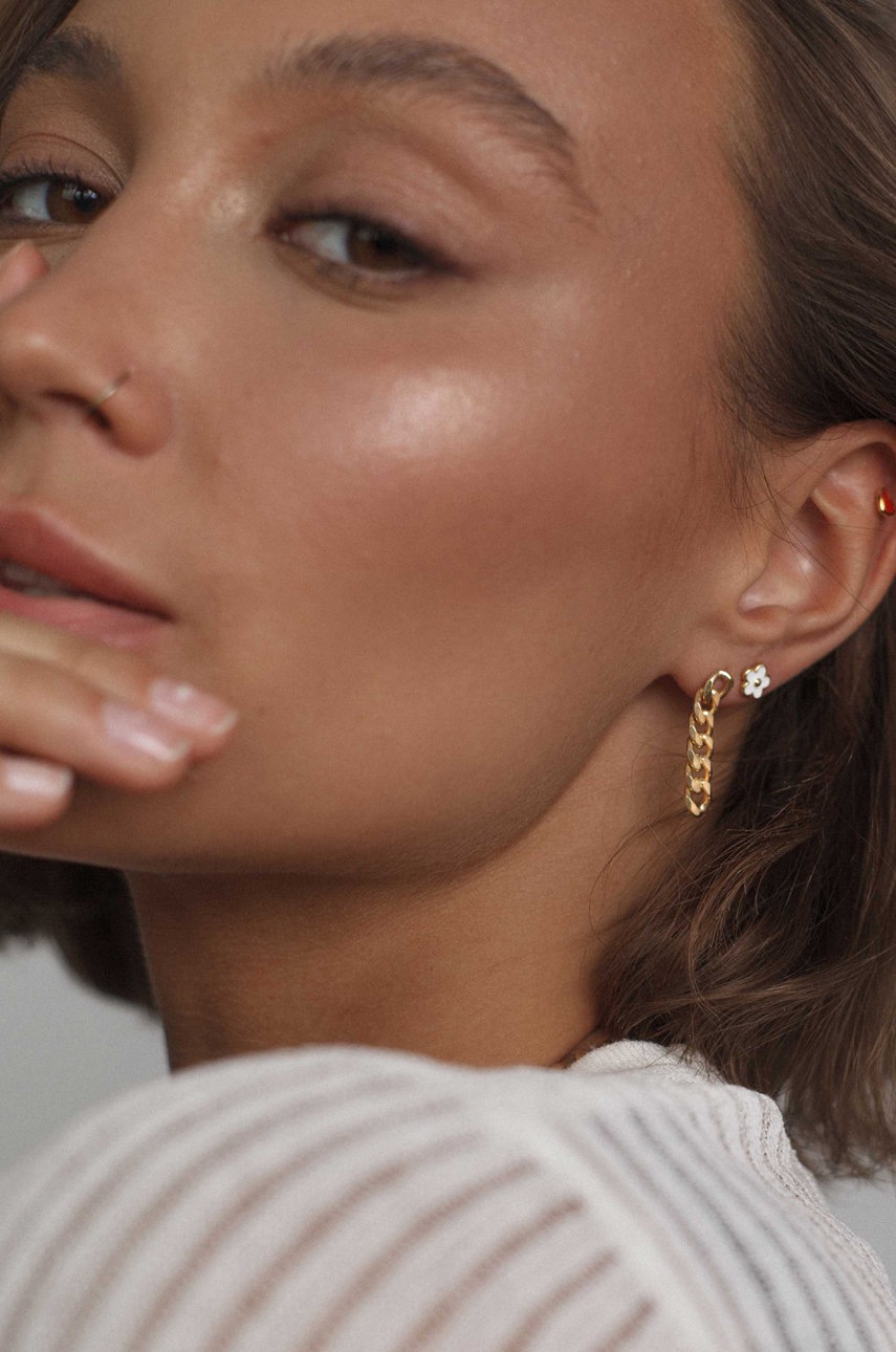 Επιχρυσωμένο ασημένιο σκουλαρίκι ANIA KRUK Piercing Rock It φωτογραφία