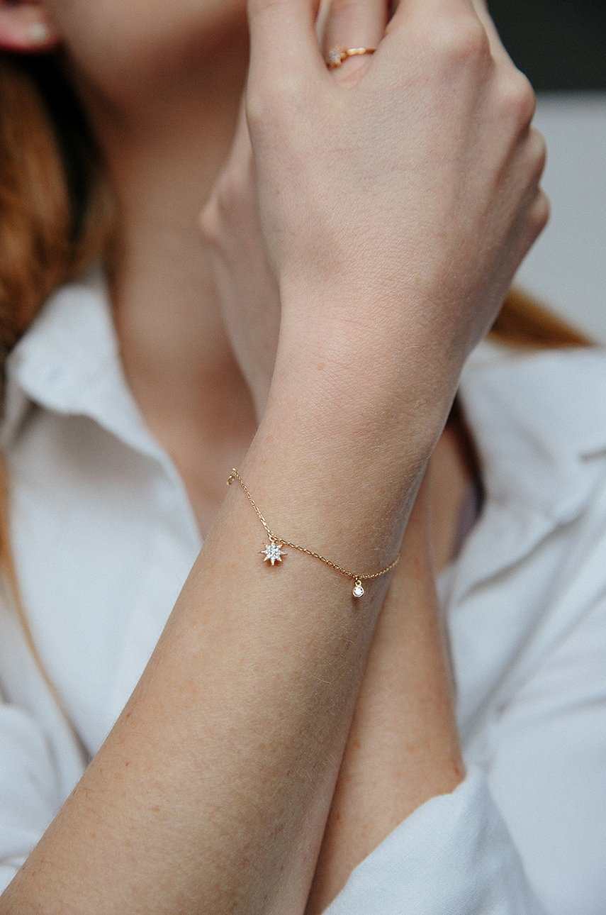 Βραχιόλι από επιχρυσωμένο ασήμι ANIA KRUK Sky φωτογραφία