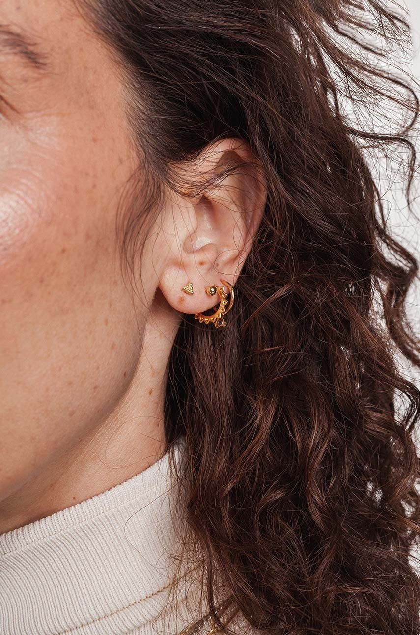 Ασημένια επιχρυσωμένα σκουλαρίκια ANIA KRUK ROCK IT φωτογραφία