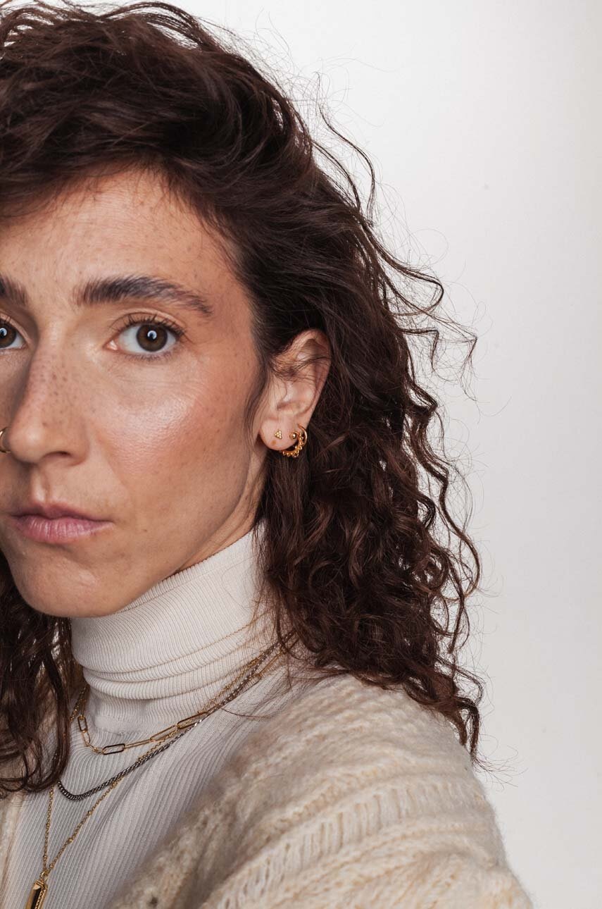 Ασημένια επιχρυσωμένα σκουλαρίκια ANIA KRUK ROCK IT φωτογραφία