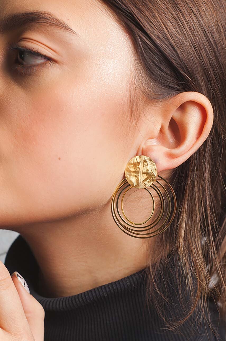 Ασημένια επιχρυσωμένα σκουλαρίκια ANIA KRUK VINTAGE φωτογραφία