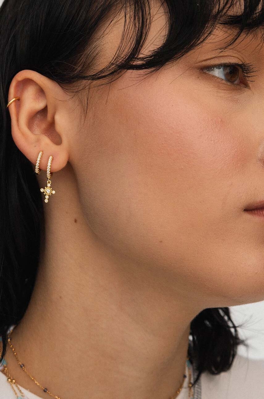 Ασημένια επιχρυσωμένα σκουλαρίκια ANIA KRUK GLAMOUR SMVKC1752Z φωτογραφία