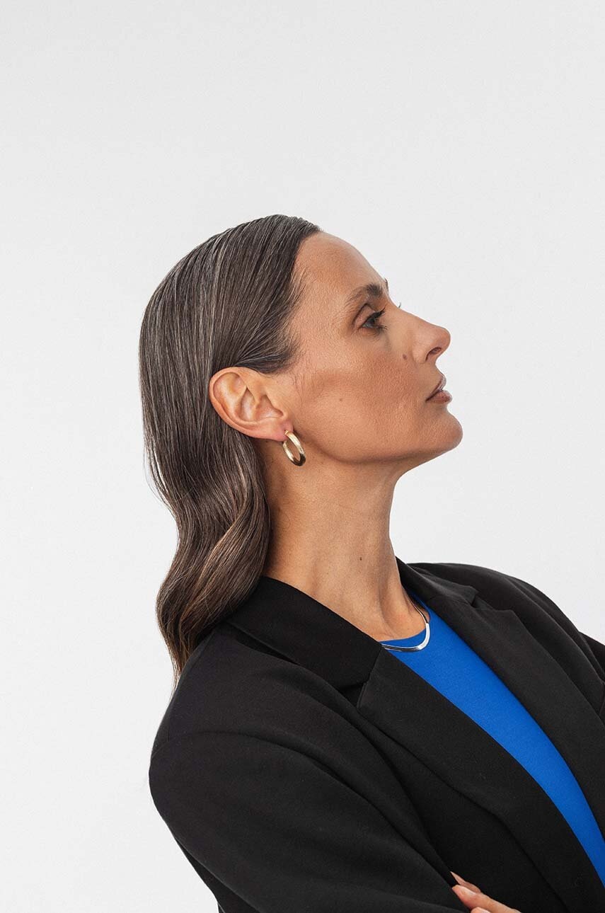 Ασημένια επιχρυσωμένα σκουλαρίκια ANIA KRUK TRENDY φωτογραφία