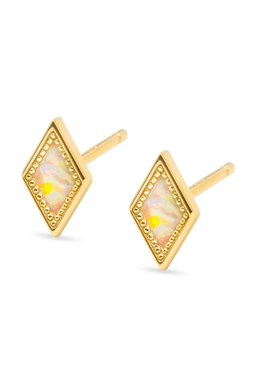 ANIA KRUK Ασημένια επιχρυσωμένα σκουλαρίκια ANIA KRUK DUO SMRKY1359Z