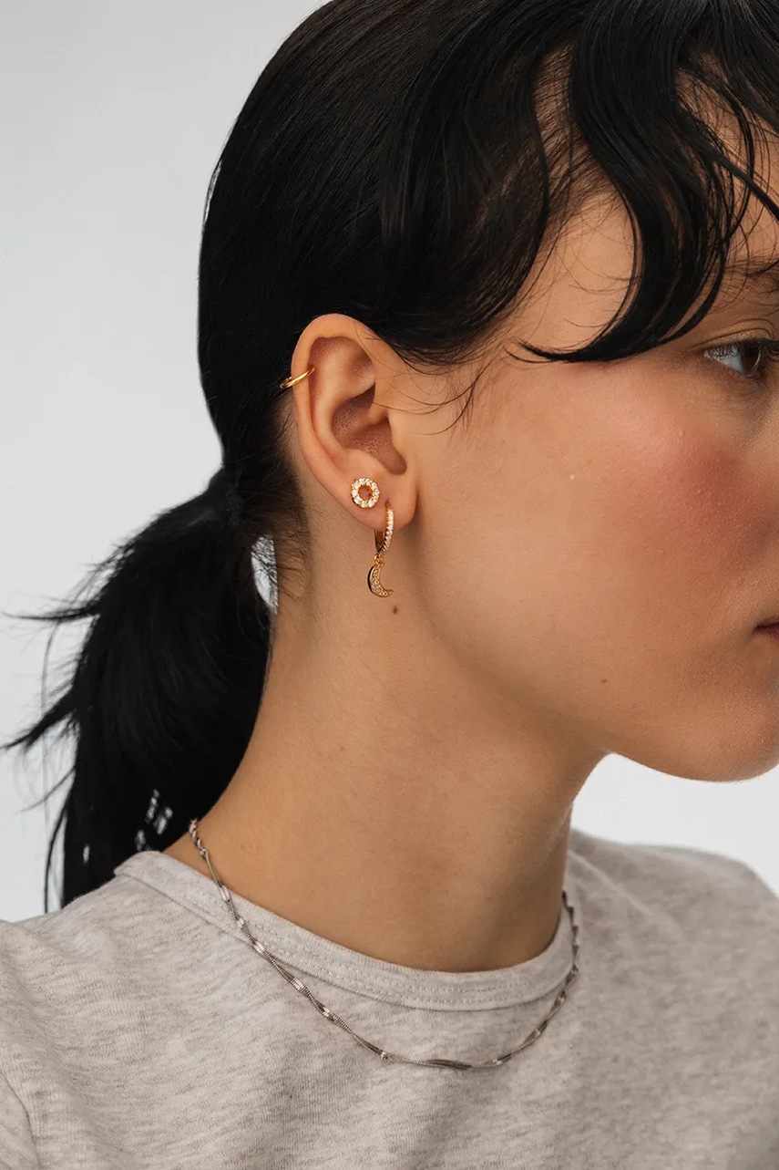 Ασημένια επιχρυσωμένα σκουλαρίκια ANIA KRUK SKY SMVKC1992Z φωτογραφία