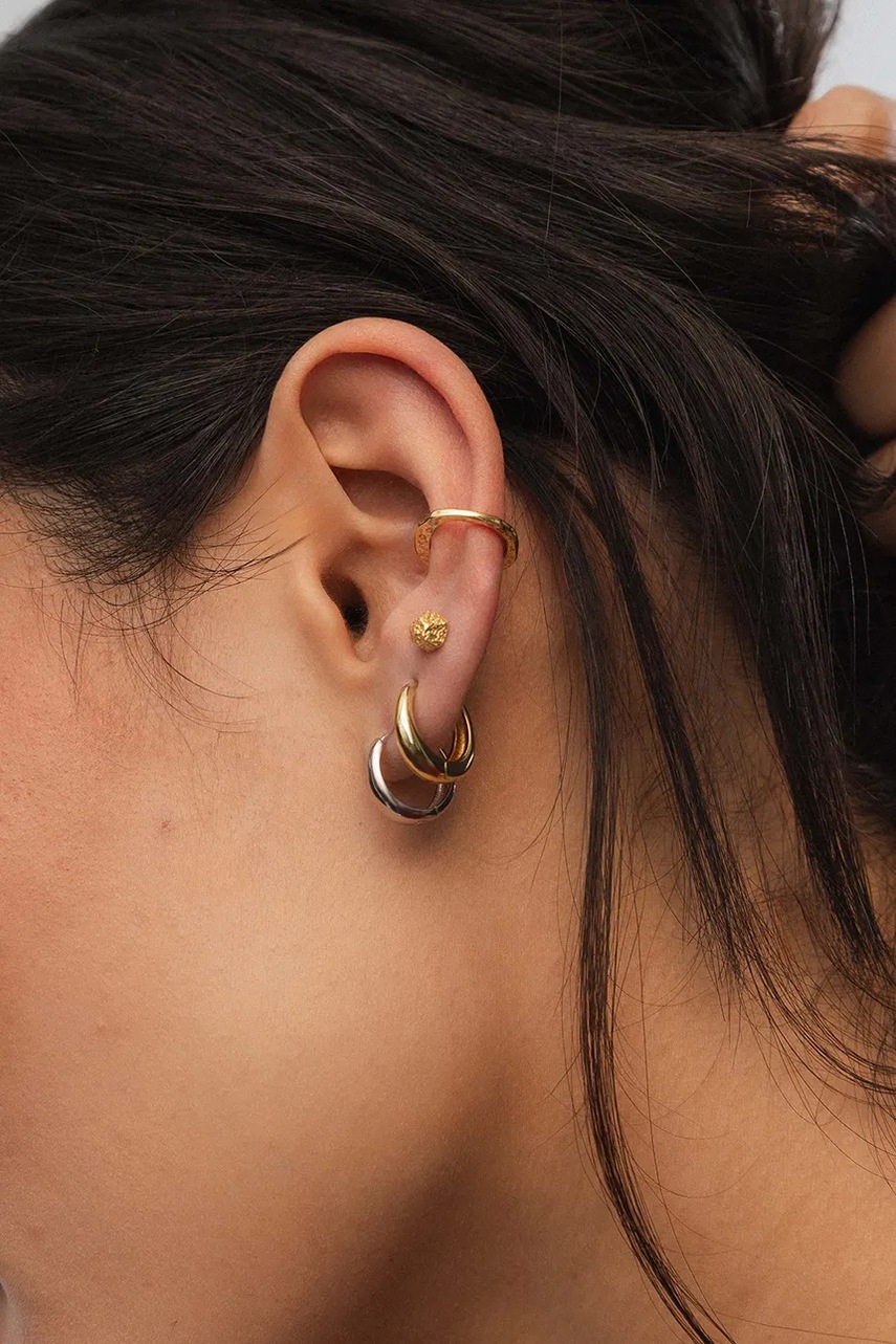 Χρυσό σκουλαρίκι-χειροπέδα ANIA KRUK VINTAGE φωτογραφία