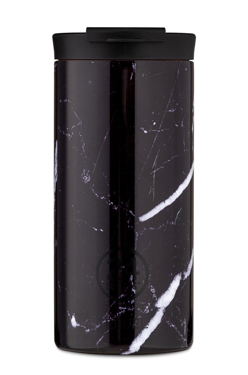 24bottles - Cana termica Travel Tumbler Black Marble 600ml