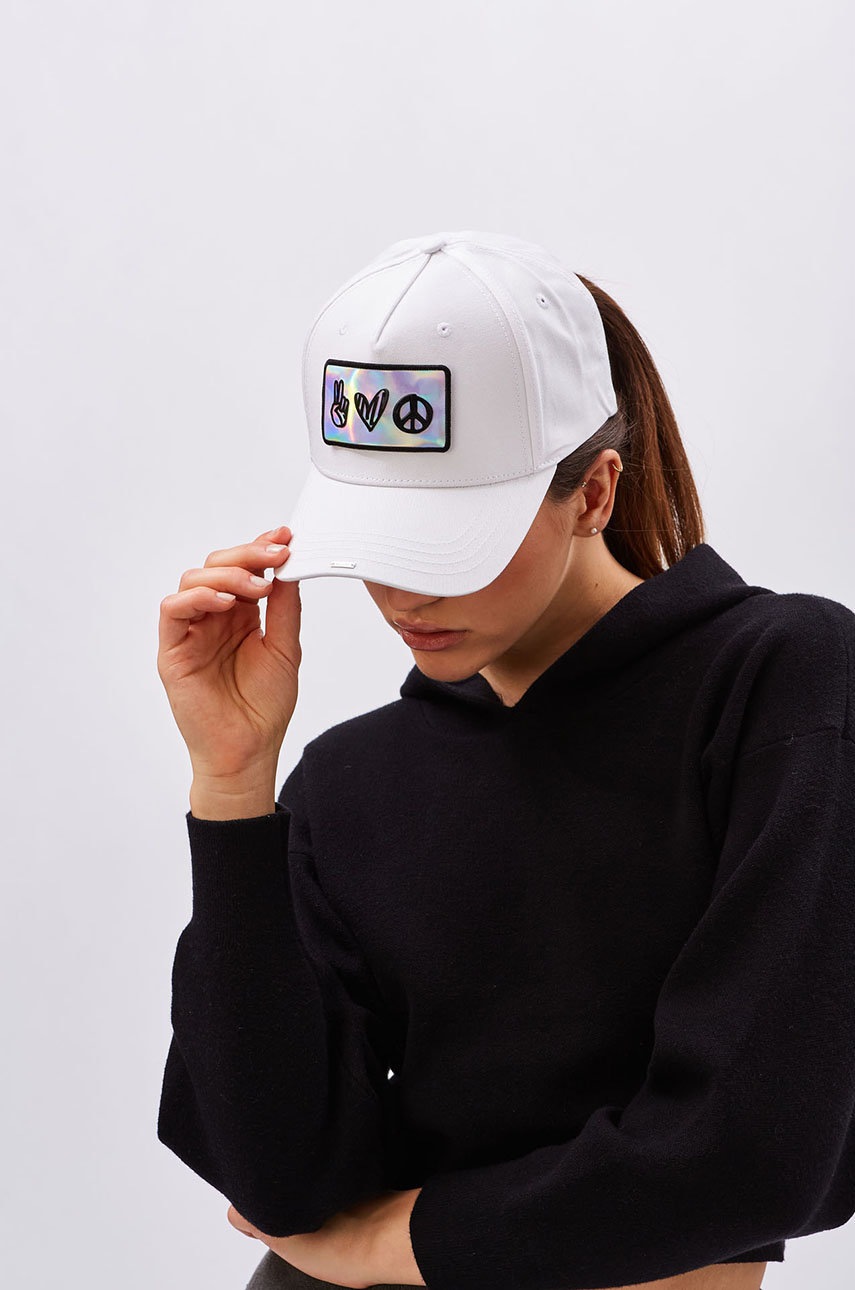 

Кепка Next generation headwear колір білий з аплікацією