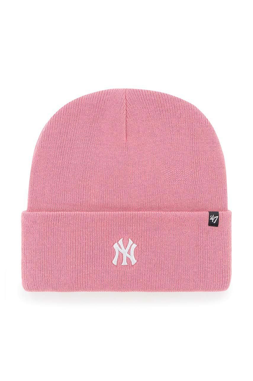 Levně Čepice 47brand Mlb New York Yankees růžová barva,
