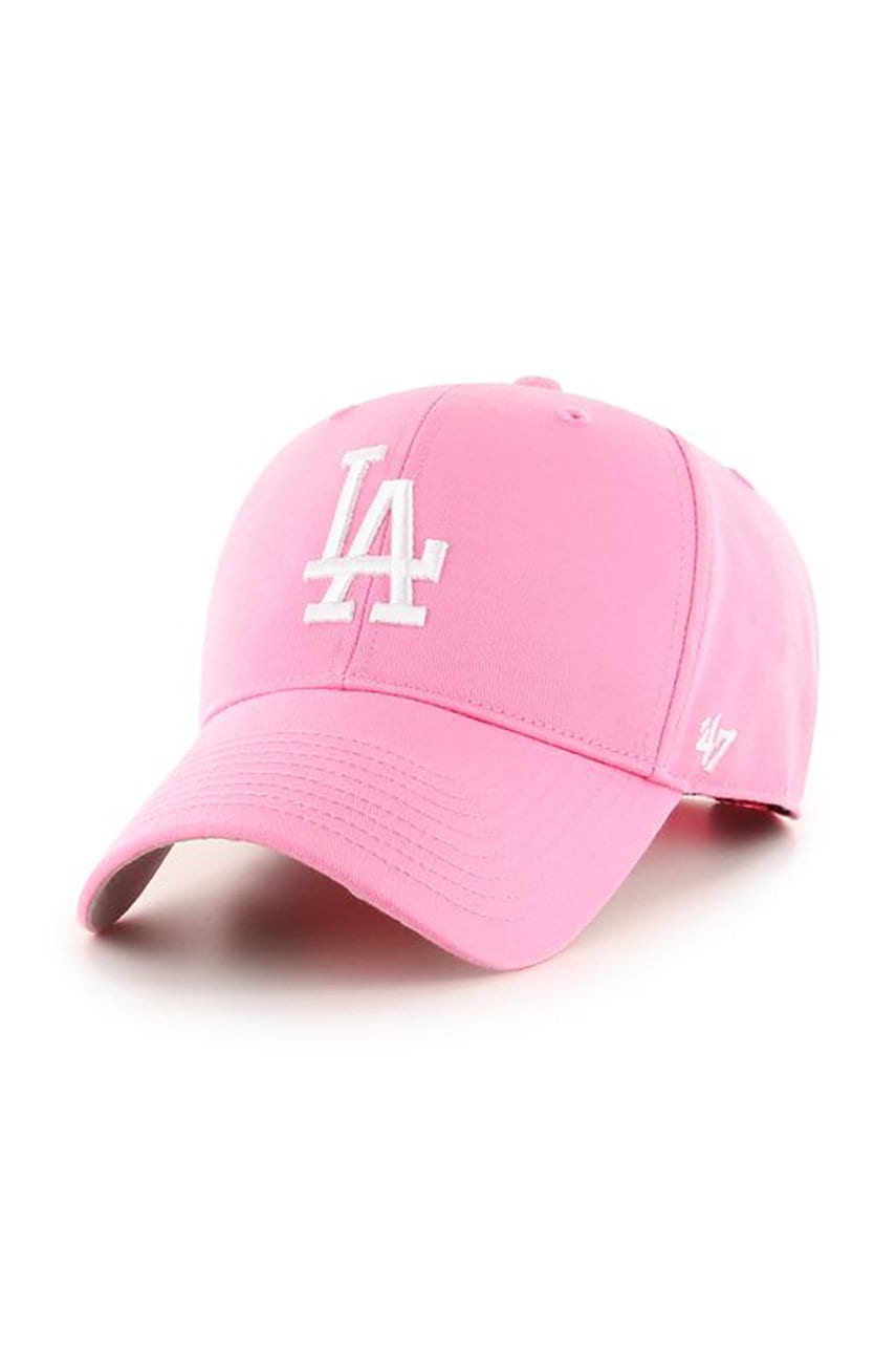 47brand sapca Mlb Los Angeles Dodgers culoarea roz, cu imprimeu