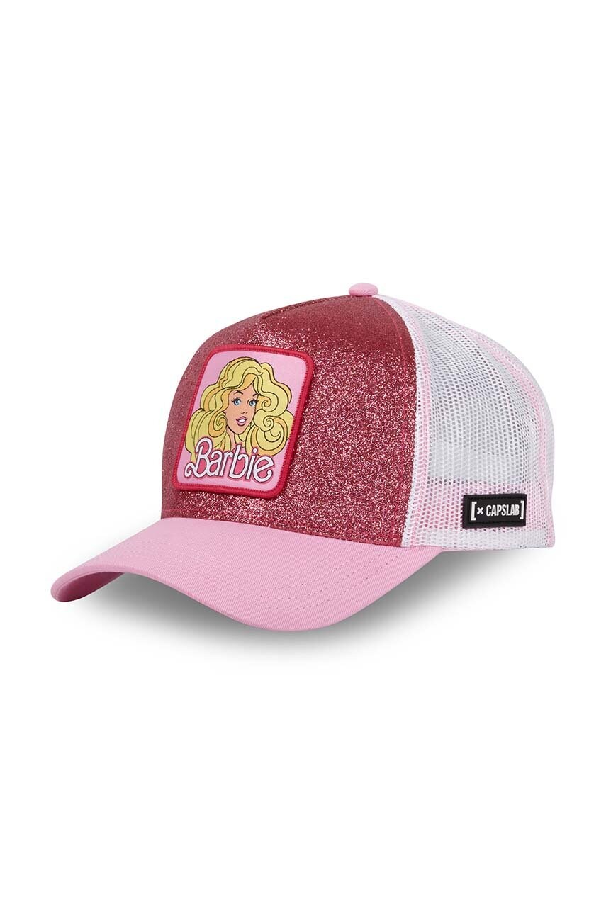 Capslab sapca BARBIE culoarea roz, cu imprimeu, CL.BA1.2.CT.BA18