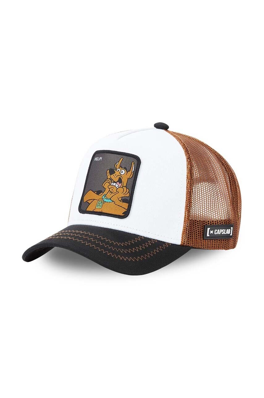 Levně Čepice Capslab Scooby-Doo bílá barva, s aplikací