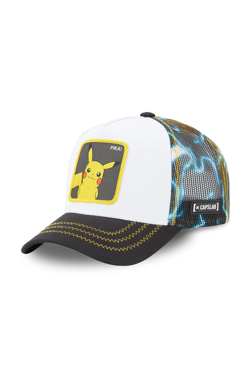 

Шапка Capslab Pokemon в бяло с апликация, Бял