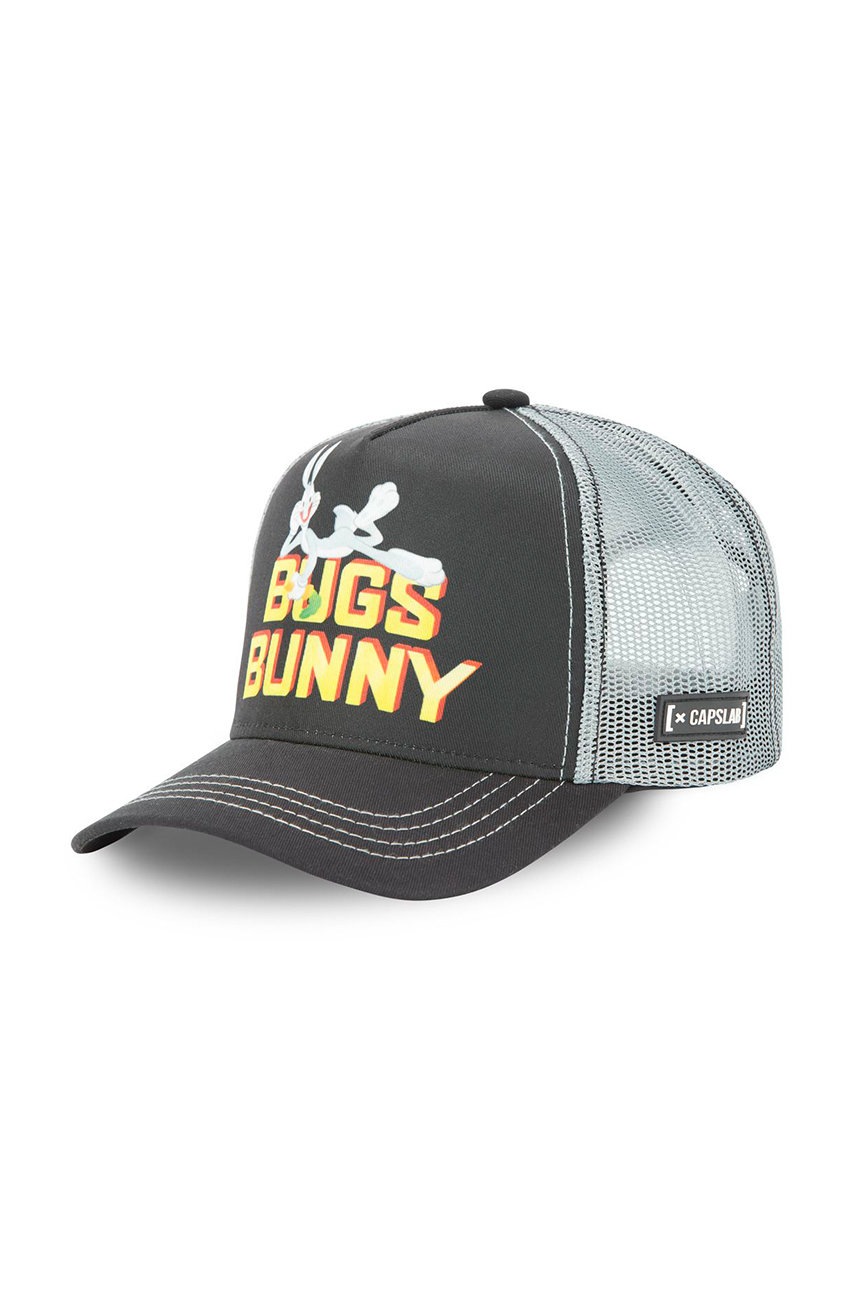 

Шапка Capslab Looney Tunes в черно с апликация, Черен