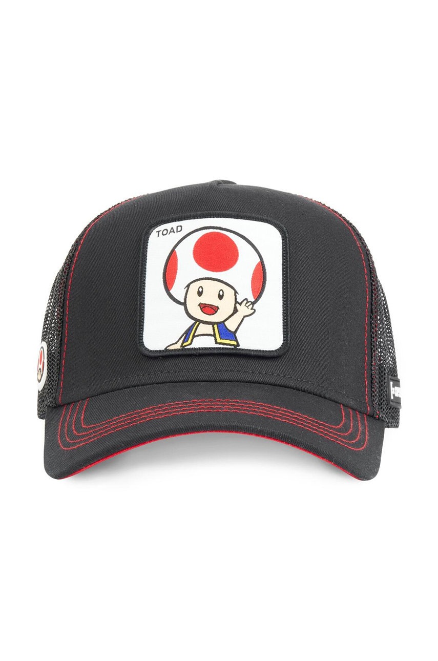 

Кепка Capslab Super Mario колір чорний з аплікацією