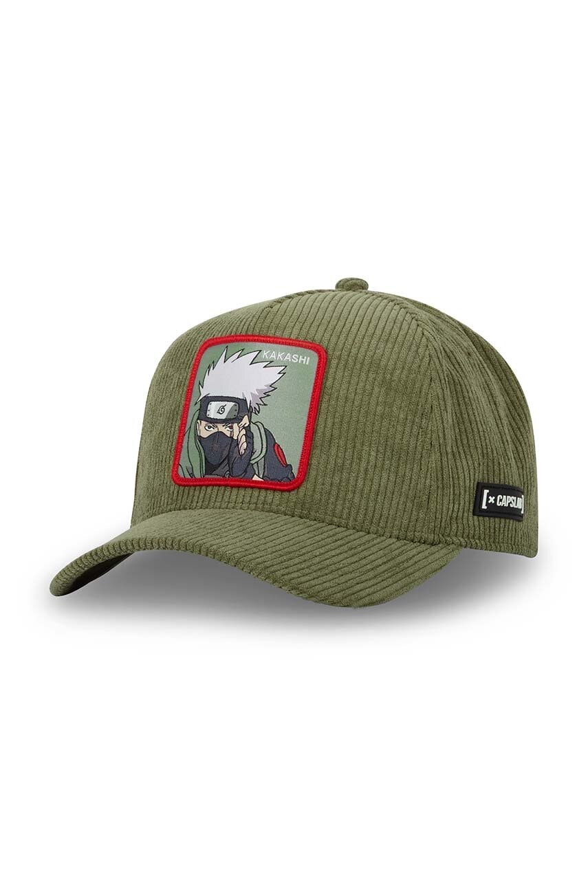 Capslab șapcă de baseball din bumbac x Naruto culoarea gri, cu imprimeu, CL/NS3/1/PCT/COR