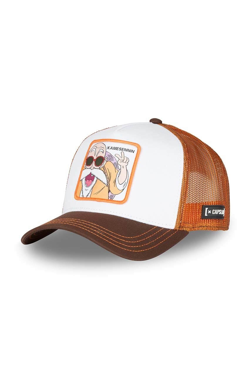 Capslab sapca x Dragon Ball culoarea alb, cu imprimeu, CL/DBZ7/1/CT/KAM Capslab sapca x Dragon Ball culoarea alb, cu imprimeu, CL/DBZ7/1/CT/KAM