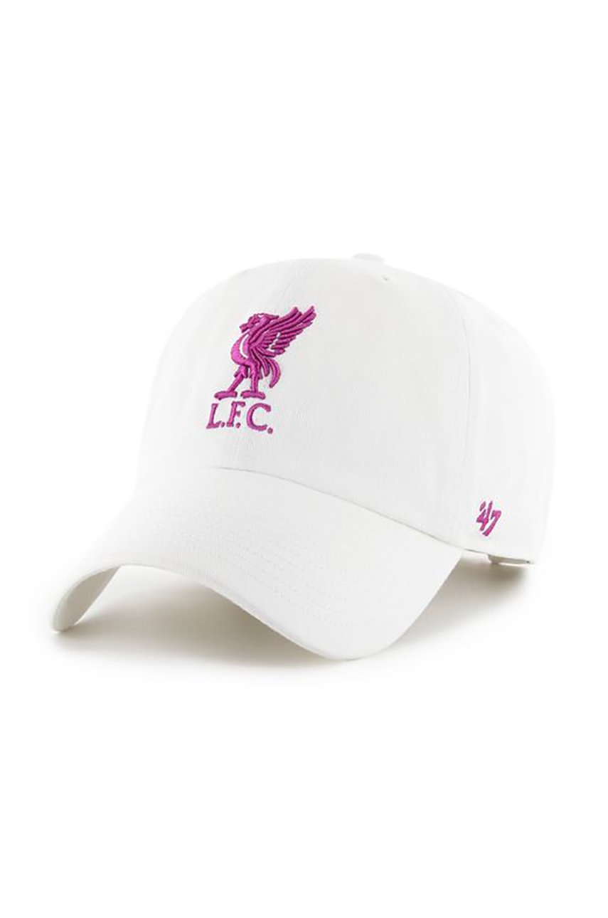 

Кепка 47brand Epl Liverpool колір білий з аплікацією