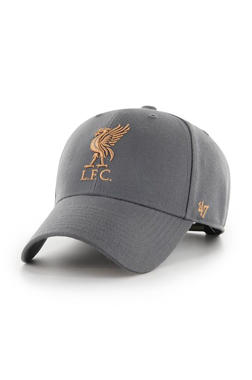 47brand sapca epl liverpool culoarea gri, cu imprimeu
