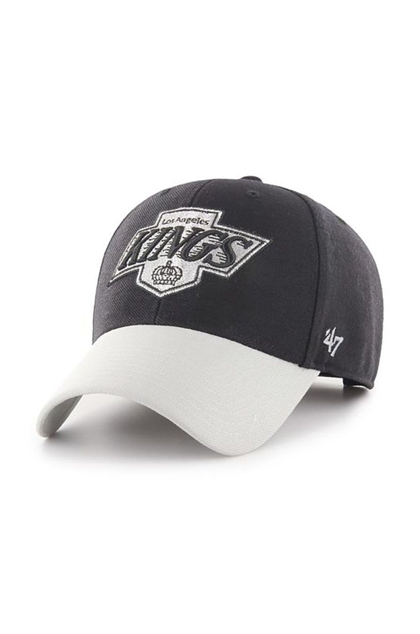 47brand șapcă NHL Vintage LA Kings culoarea negru, cu imprimeu HVIN-MVPTT08WBV-BKA88