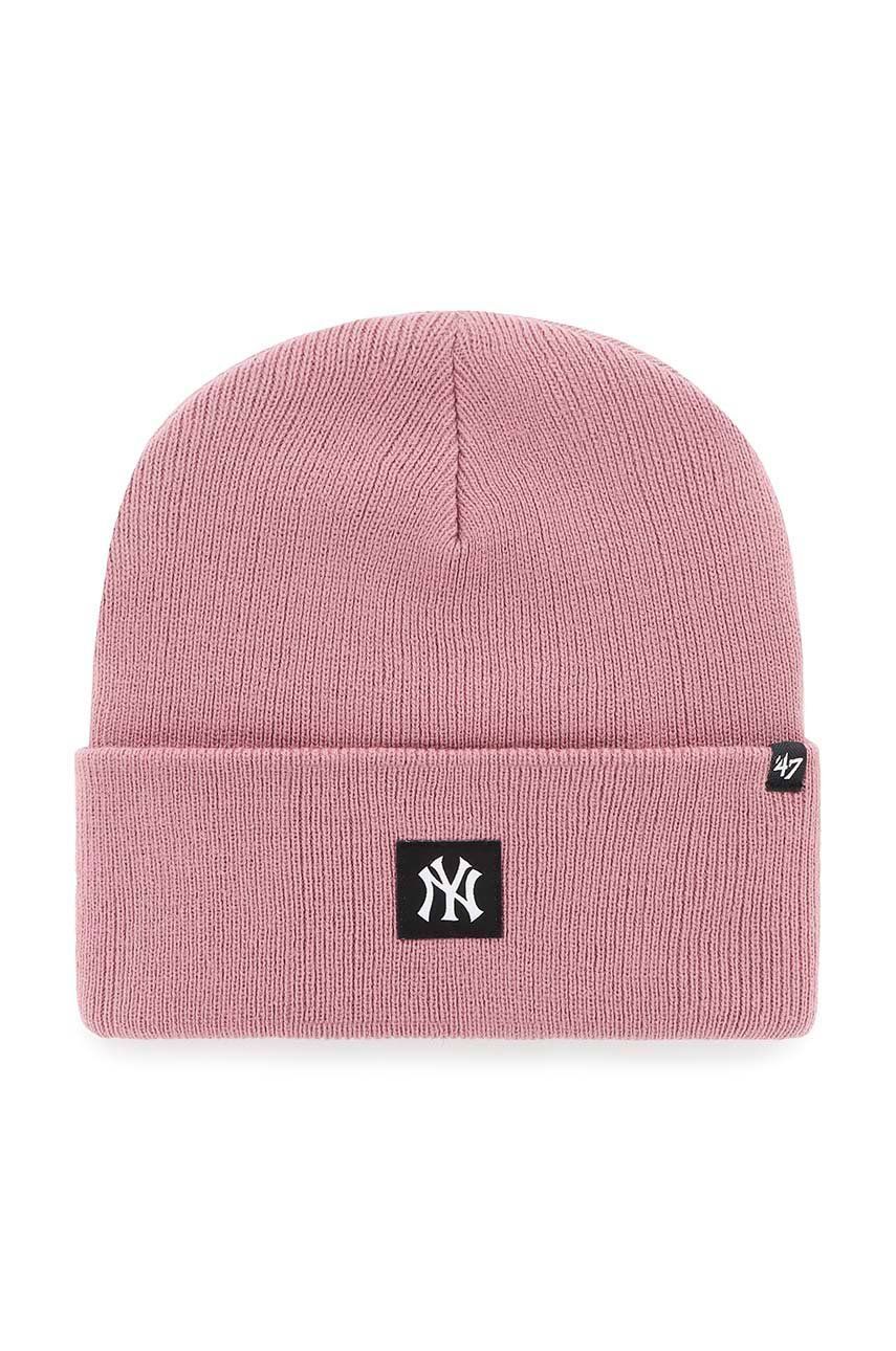47brand caciula Mlb New York Yankees culoarea roz,