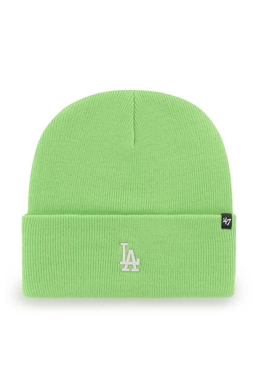 Čepice 47brand Mlb Los Angeles Dodgers zelená barva, - zelená -  100% Akryl