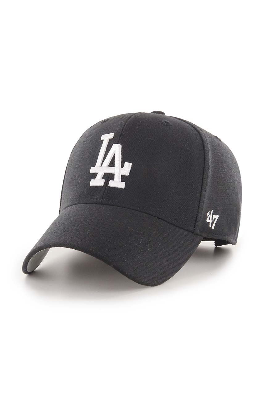 47brand sapca Mlb Los Angeles Dodgers culoarea negru, cu imprimeu 47brand imagine noua