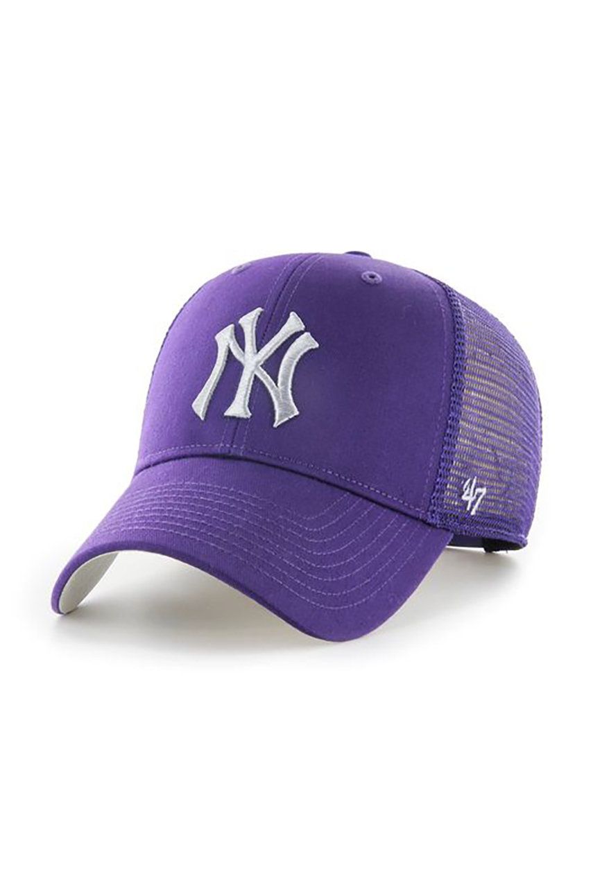 47brand sapca Mlb New York Yankees culoarea violet, cu imprimeu 47brand imagine noua