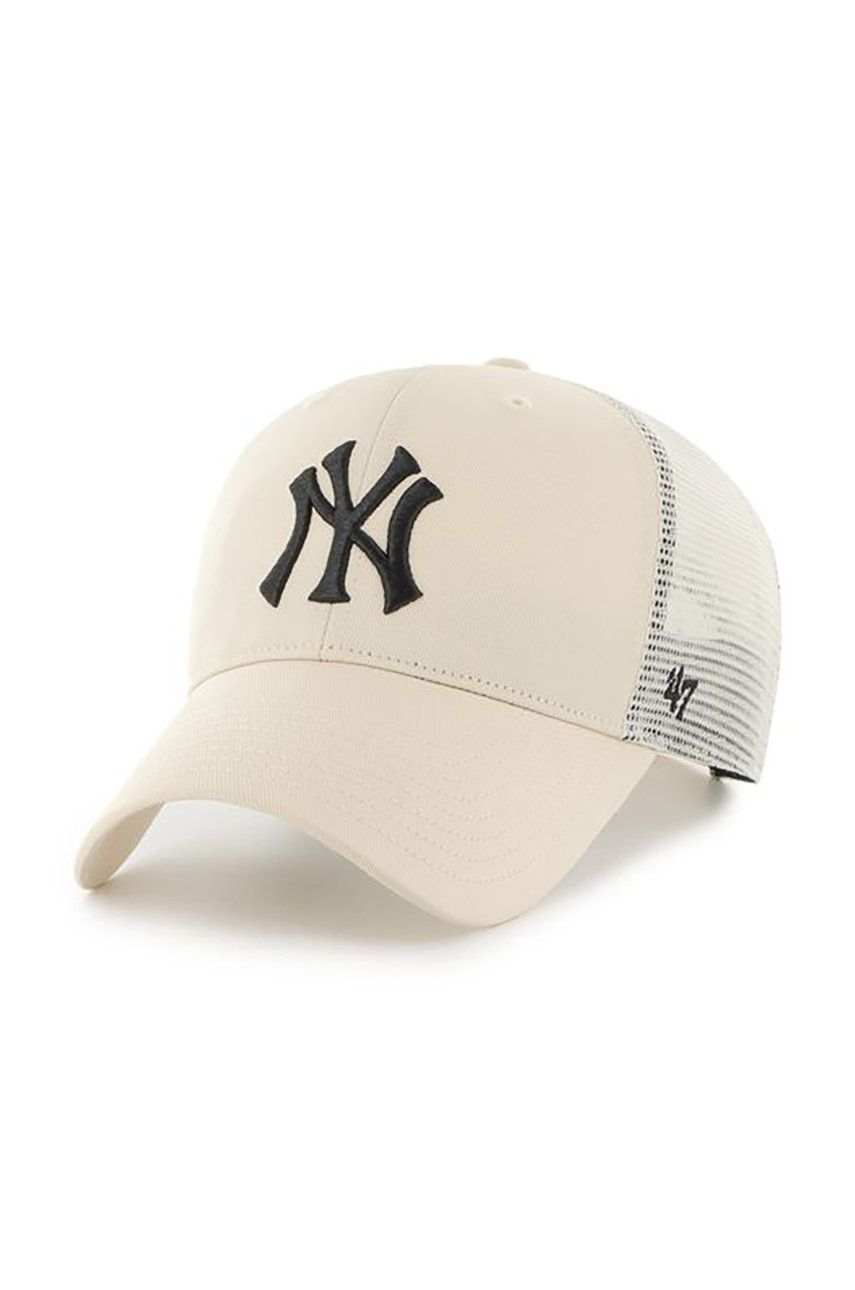 47brand caciula Mlb New York Yankees culoarea bej, cu imprimeu
