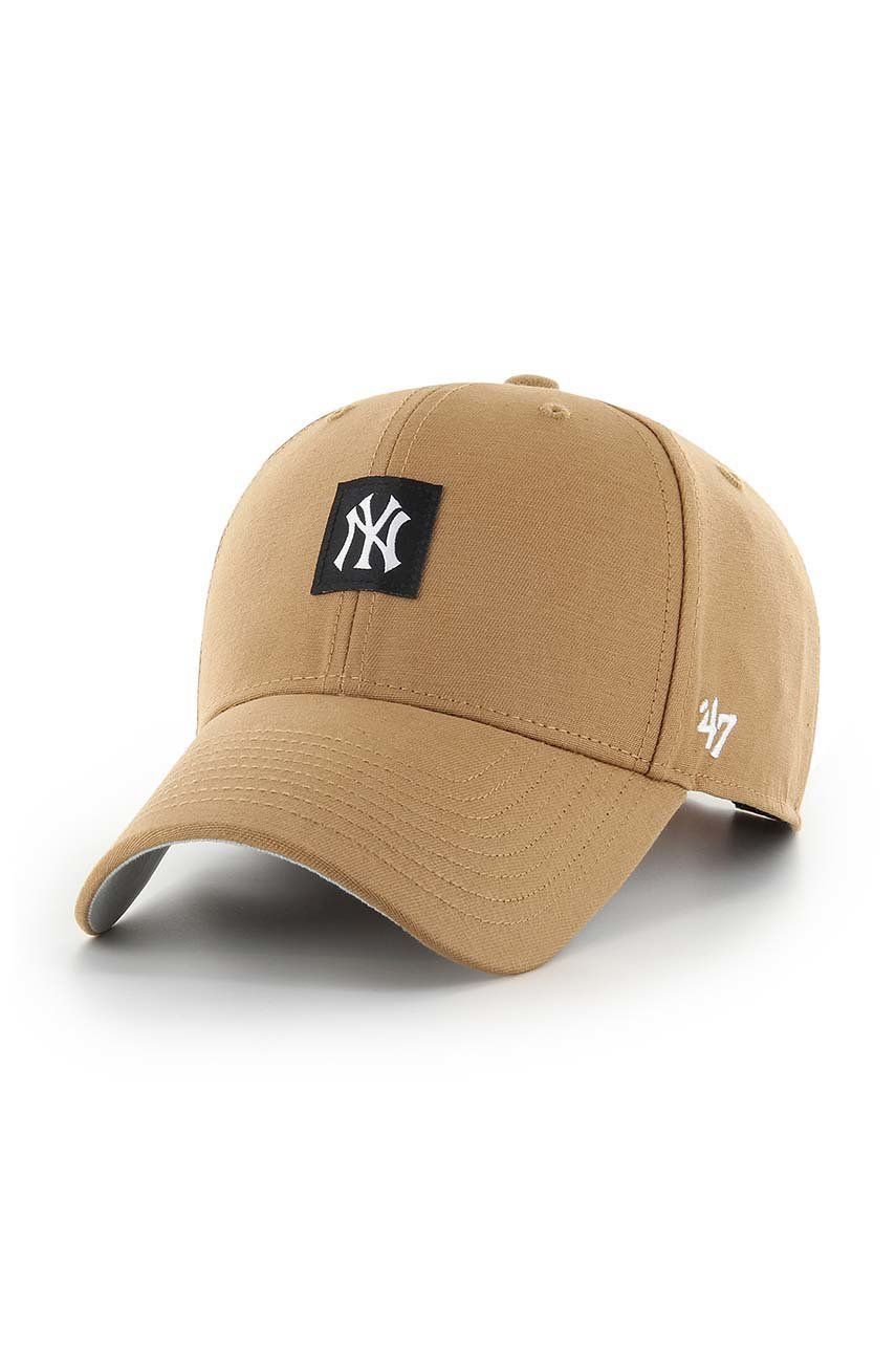 47brand șapcă de baseball din bumbac Mlb New York Yankees culoarea portocaliu, cu imprimeu 47brand imagine noua