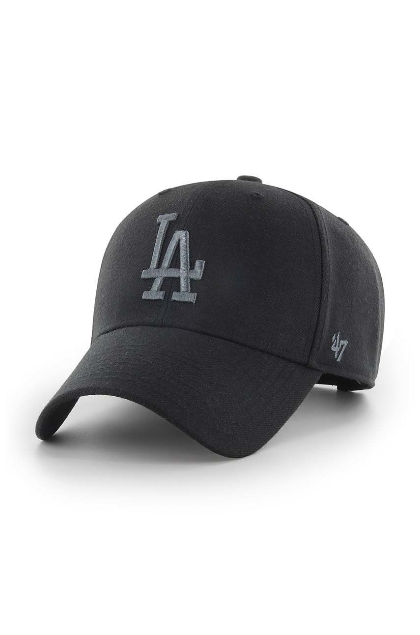 47brand șapcă de baseball din bumbac Mlb Los Angeles Dodgers culoarea negru, cu imprimeu 47brand imagine noua