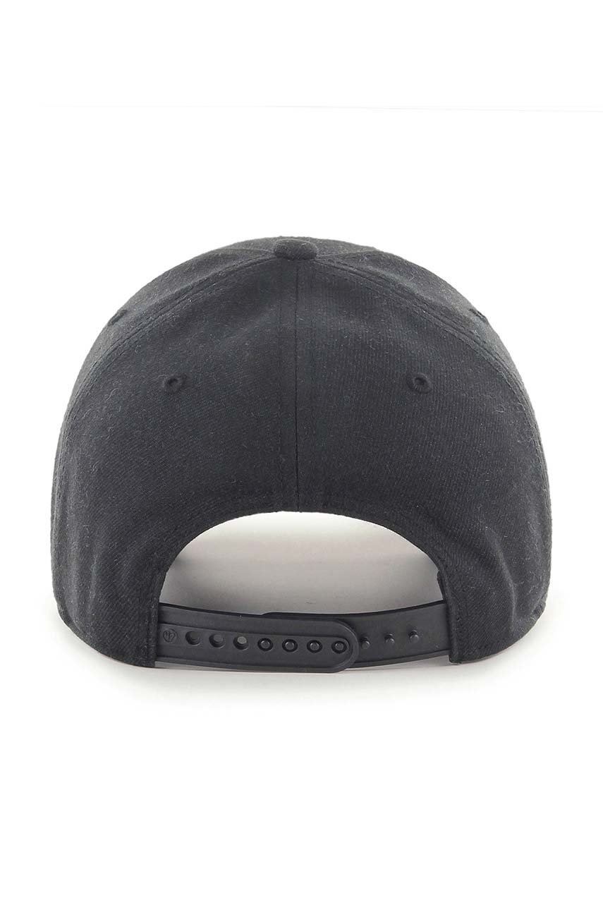 

Бавовняна бейсболка 47brand Mlb New York Yankees колір чорний з аплікацією