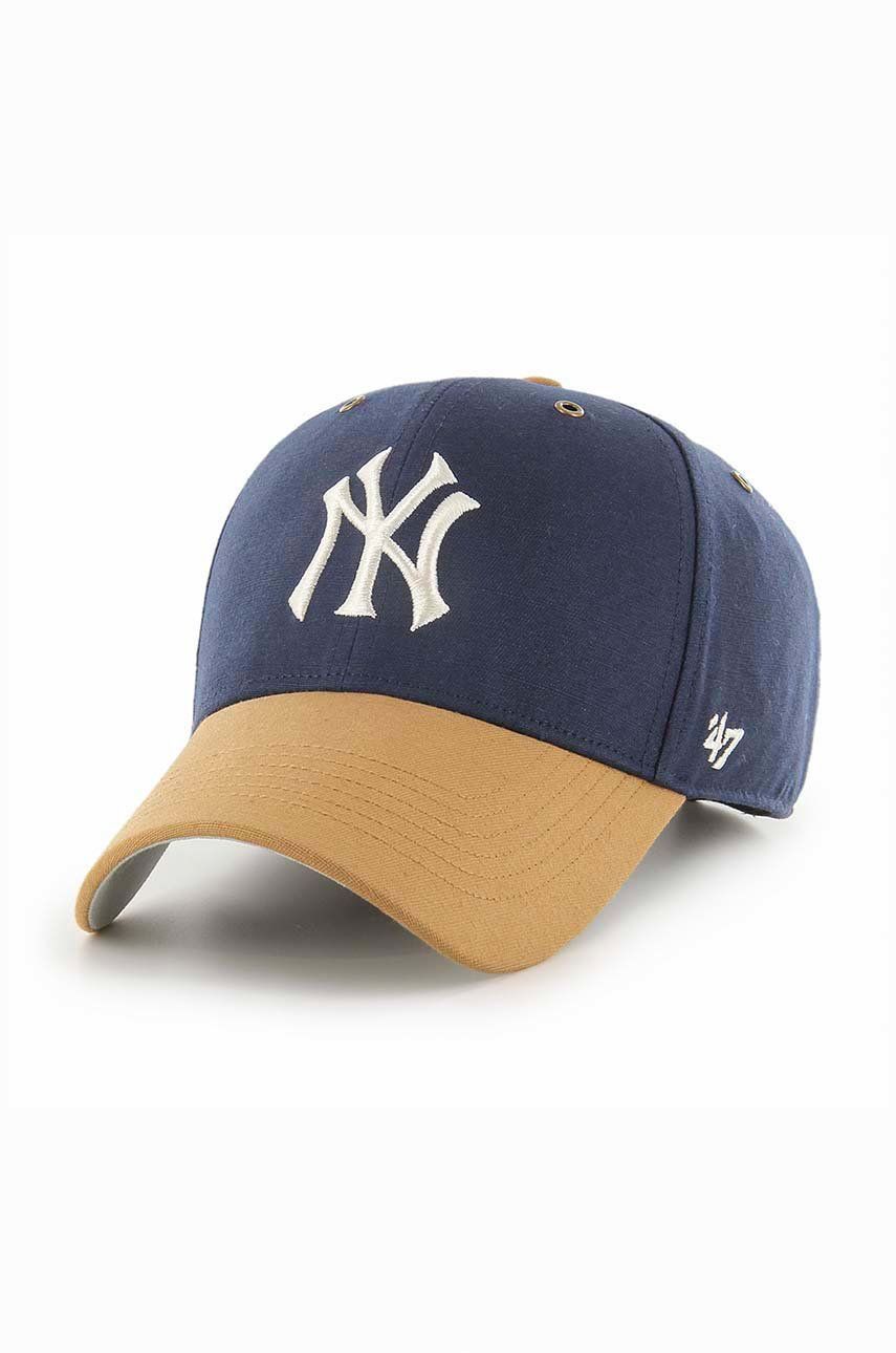 47brand sapca Mlb New York Yankees culoarea albastru marin, cu imprimeu 47brand imagine noua