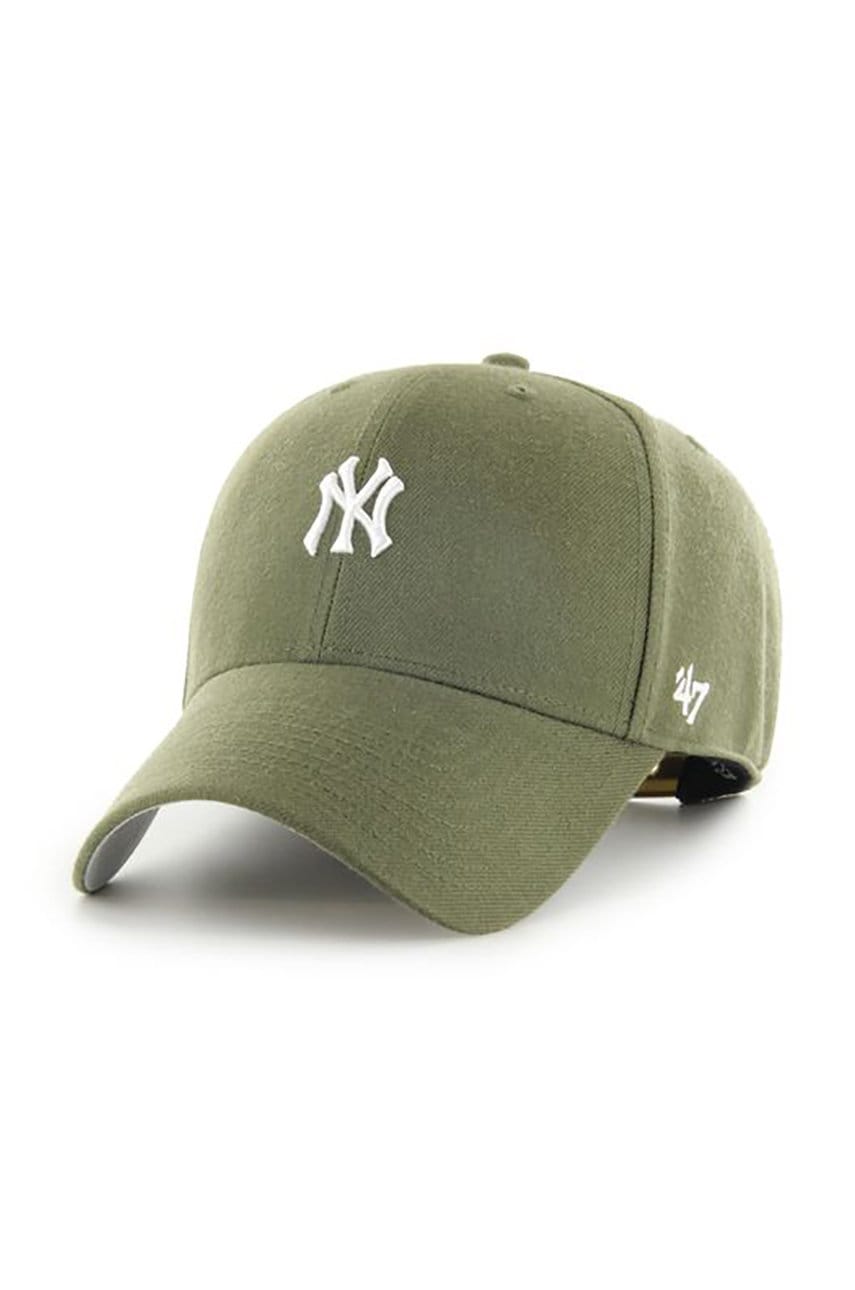 47brand sapca din amestec de lana Mlb New York Yankees culoarea verde, cu imprimeu