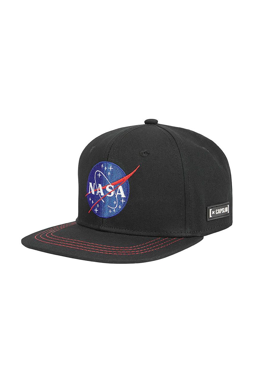 Capslab șapcă de baseball din bumbac X Nasa culoarea negru, cu imprimeu Accesorii imagine noua