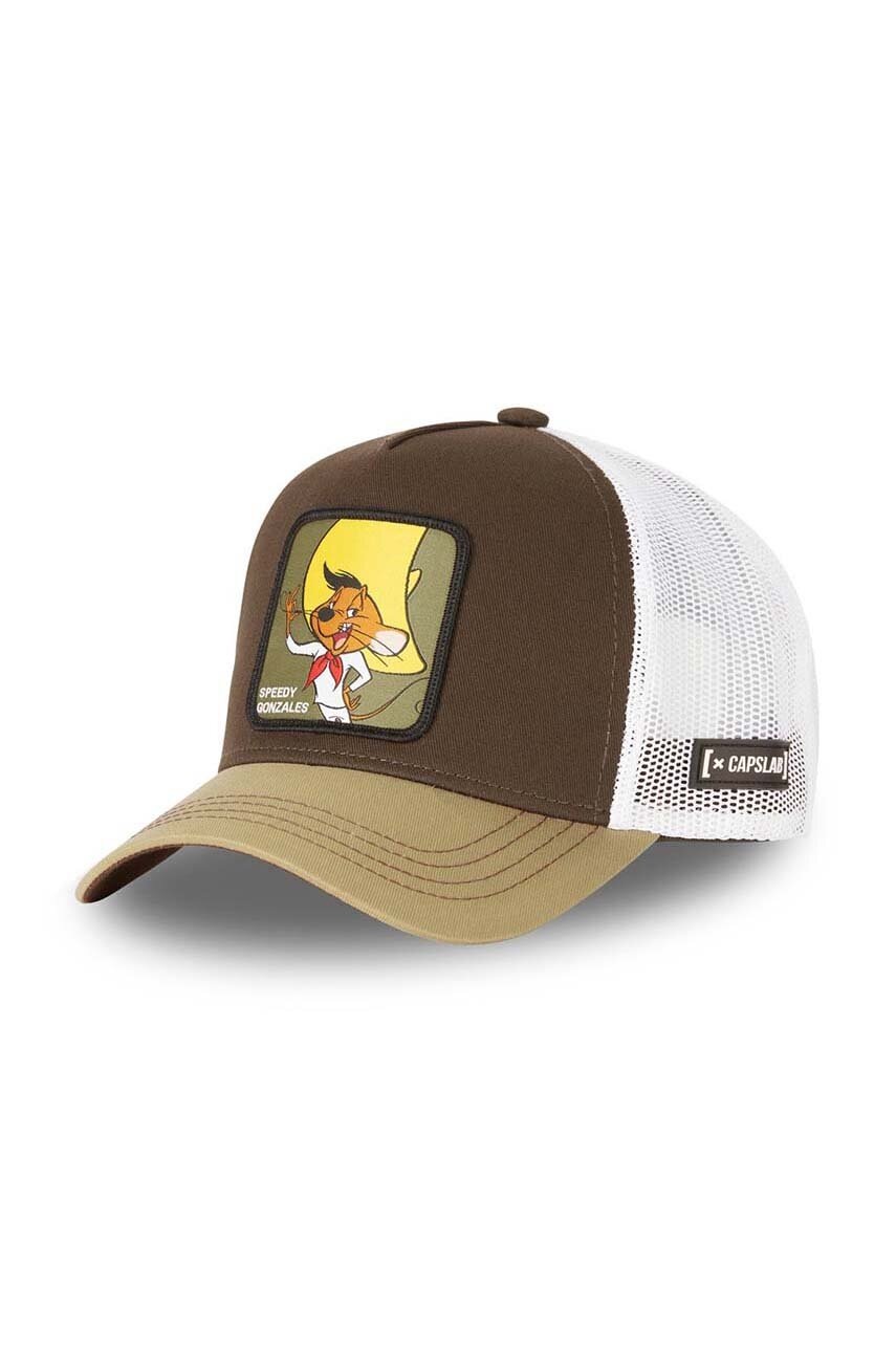 

Кепка Capslab LOONEY колір фіолетовий з аплікацією